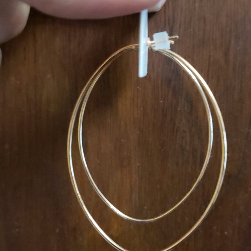Mia Fiore Rose Gold plated Sterling Hoop Earrings - Picture 4 of 5